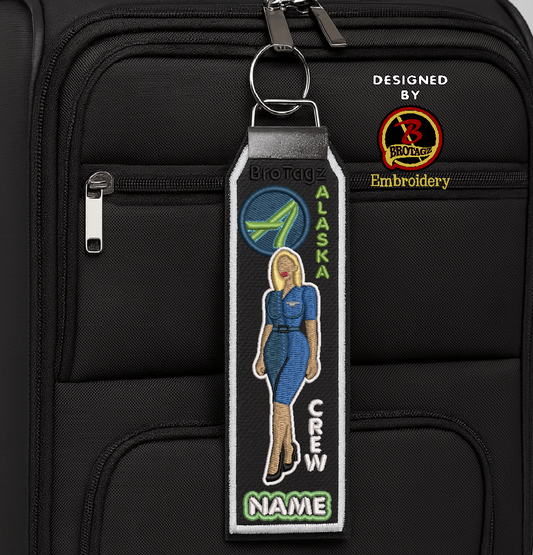 ALASKA AIR Lady Avatar - Poised - Classic Bag Tag