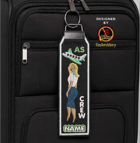 ALASKA AIR Lady Avatar - Side Pose - Classic Bag Tag