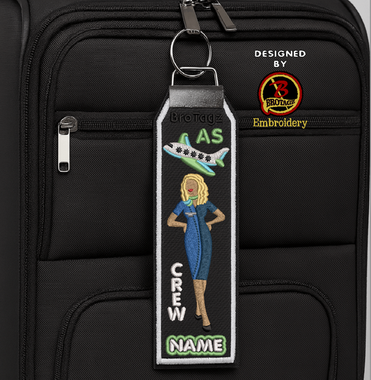 ALASKA AIR Lady Avatar - Hands on Hips - Classic Bag Tag