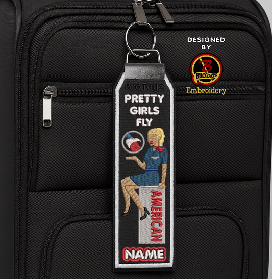 AMERICAN AIR Lady Avatar - Cart Sit - Classic Bag Tag