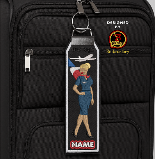 AMERICAN AIR Lady Avatar - Front Step - Classic Bag Tag