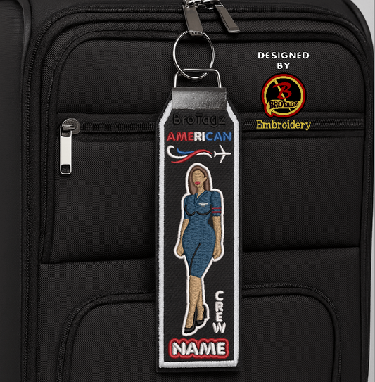 AMERICAN AIR Lady Avatar - Poised  - Classic Bag Tag