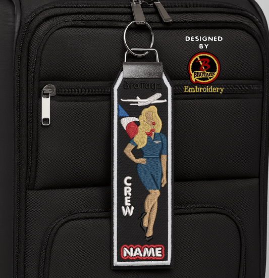 AMERICAN AIR Lady Avatar - Pinup - Classic Bag Tag