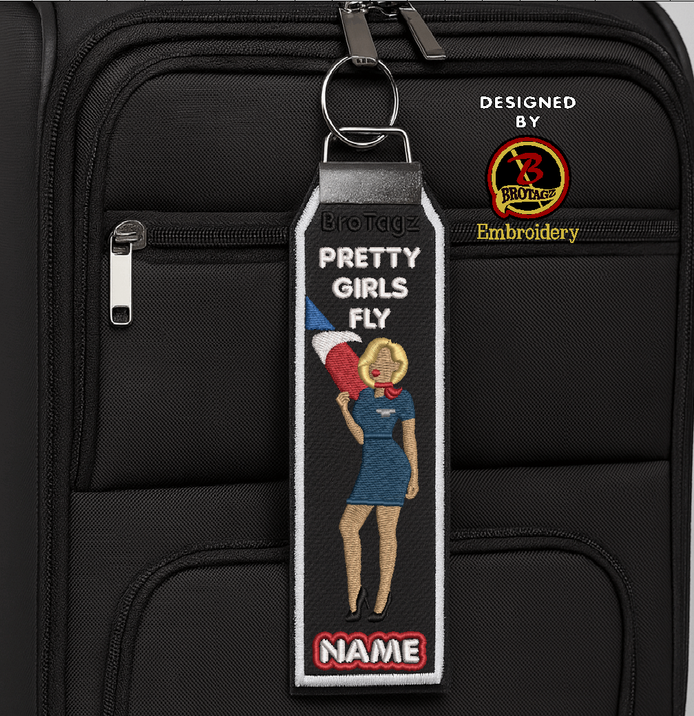 AMERICAN AIR Lady Avatar - Knee Pop - Classic Bag Tag