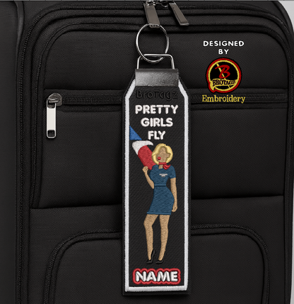 AMERICAN AIR Lady Avatar - Knee Pop - Classic Bag Tag