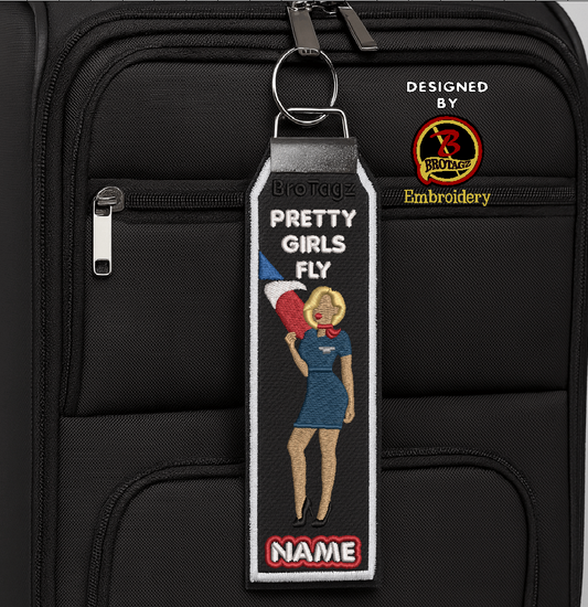 AMERICAN AIR Lady Avatar - Knee Pop - Classic Bag Tag