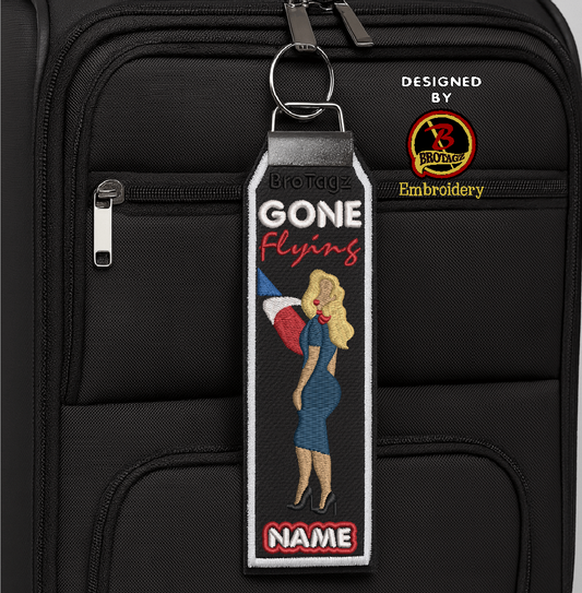 AMERICAN AIR Lady Avatar - Side Pose - Classic Bag Tag