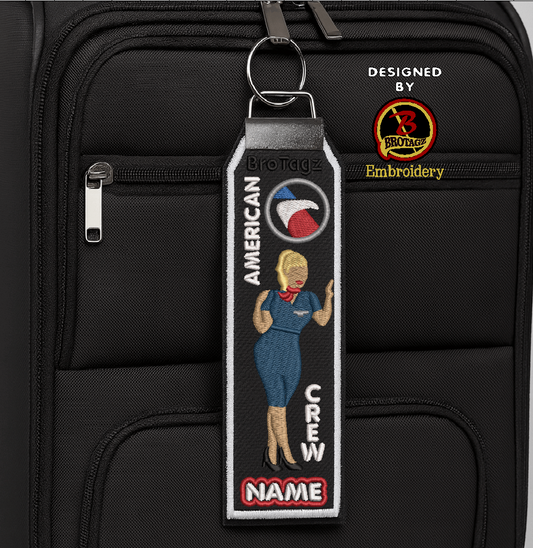 AMERICAN AIR Lady Avatar - Wall Perch - Classic Bag Tag
