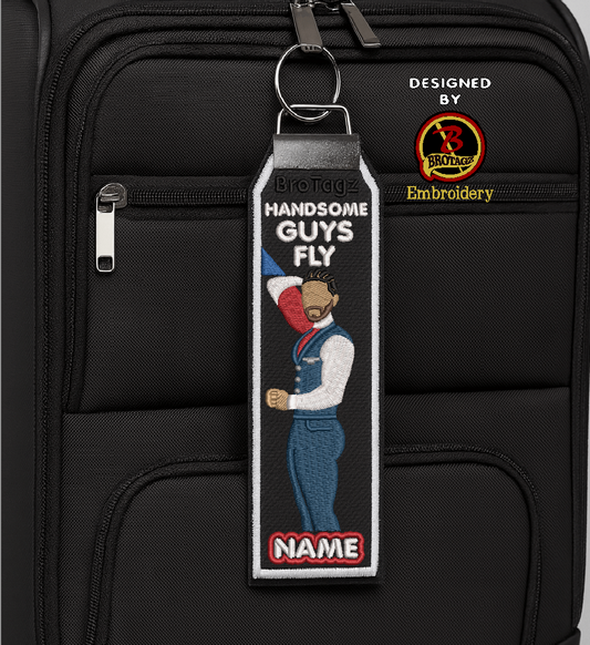 AMERICAN AIR Guy Avatar - Side Pose - Classic Bag Tag
