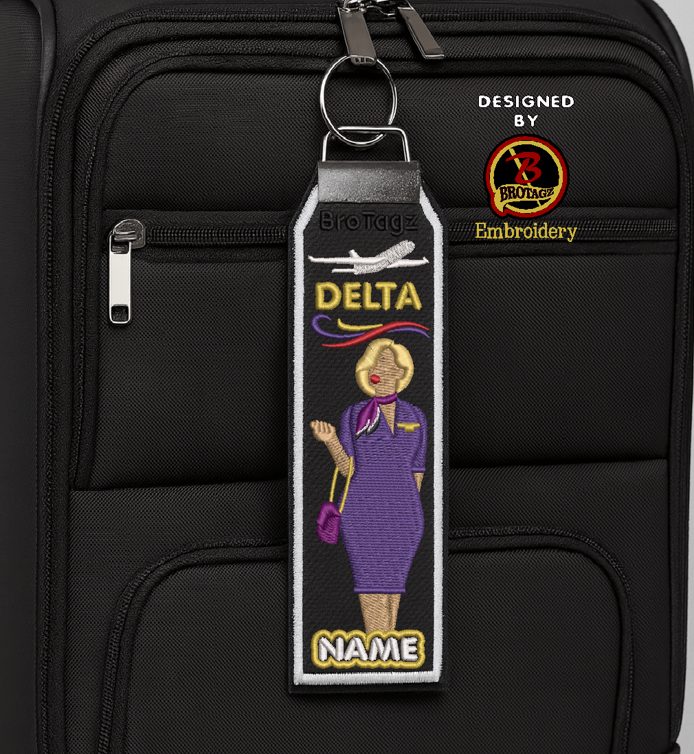 DELTA AIR Lady Avatar - Chain Purse - Classic Bag Tag