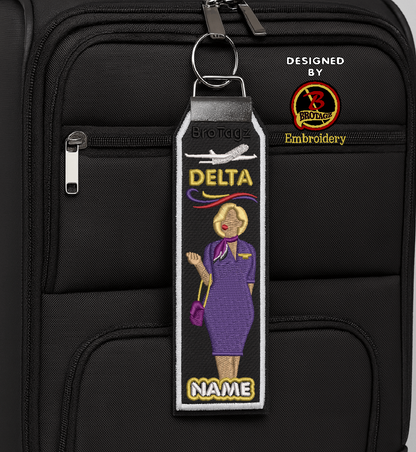 DELTA AIR Lady Avatar - Chain Purse - Classic Bag Tag