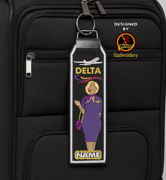 DELTA AIR Lady Avatar - Chain Purse - Classic Bag Tag