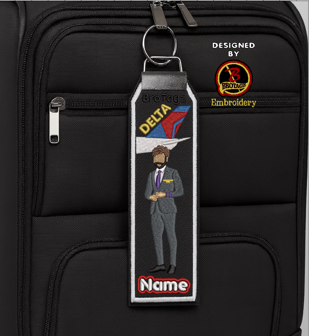 DELTA AIR Guy Avatar - Button Up - Classic Bag Tag