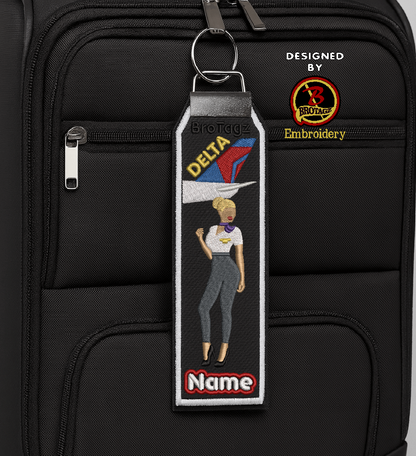 DELTA AIR Lady Avatar - Knee Pop - Classic Bag Tag