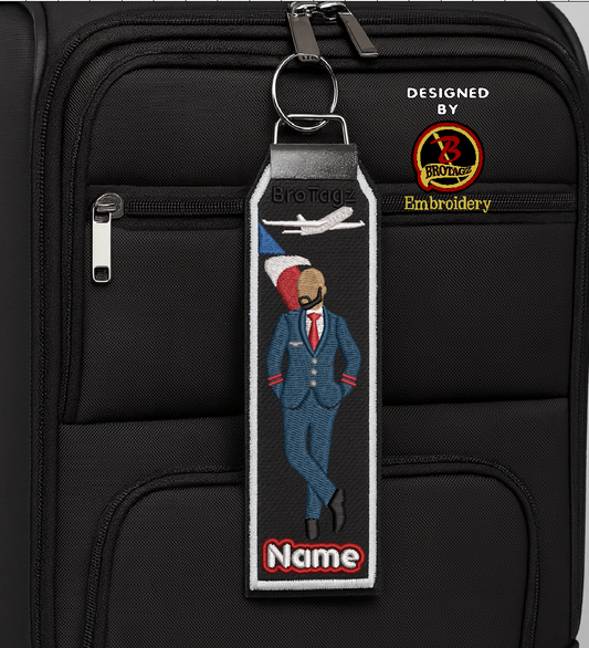 AMERICAN AIR Guy Avatar - Crossed Leg - Classic Bag Tag