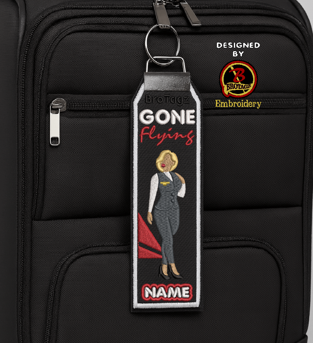 DELTA AIR Lady Avatar - Hand on Shoulder Perch - Classic Bag Tag