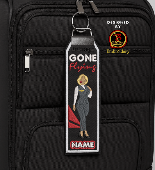 DELTA AIR Lady Avatar - Hand on Shoulder Perch - Classic Bag Tag