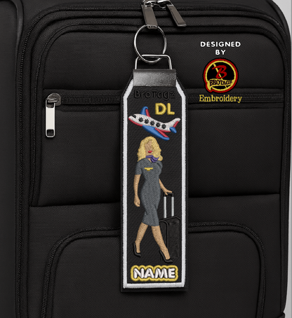 DELTA AIR Lady Avatar - Stride w/ Luggage - Classic Bag Tag