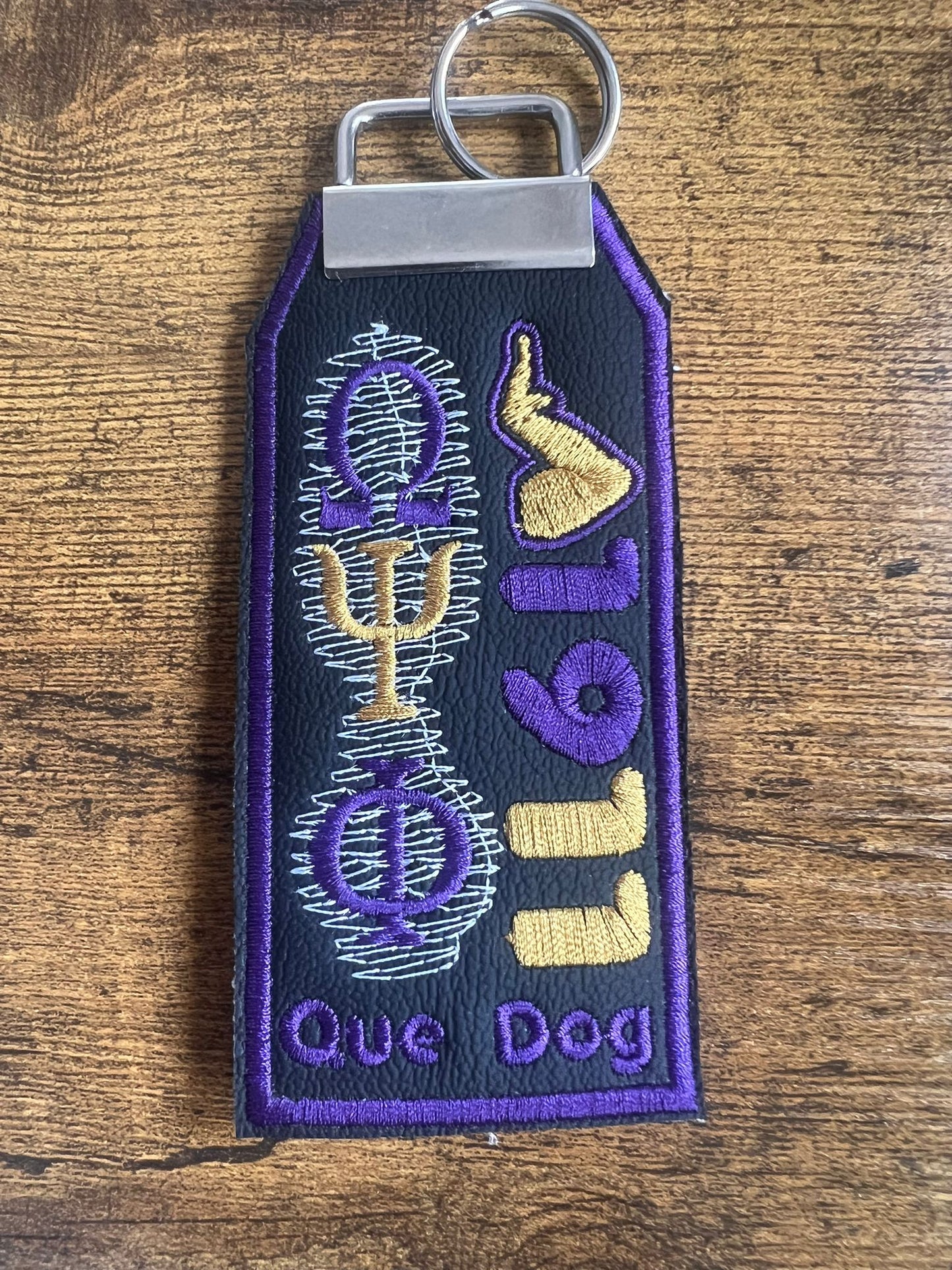 Omega Psi Phi Bag Tag (Purple Border) Key Ring BUY NOW