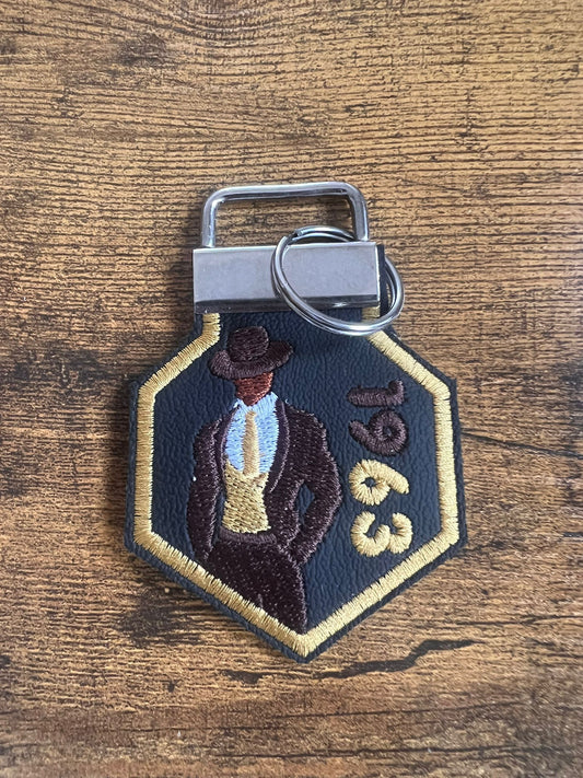 Iota Phi Theta Avatar KeyChain (Brown)/Gold Border