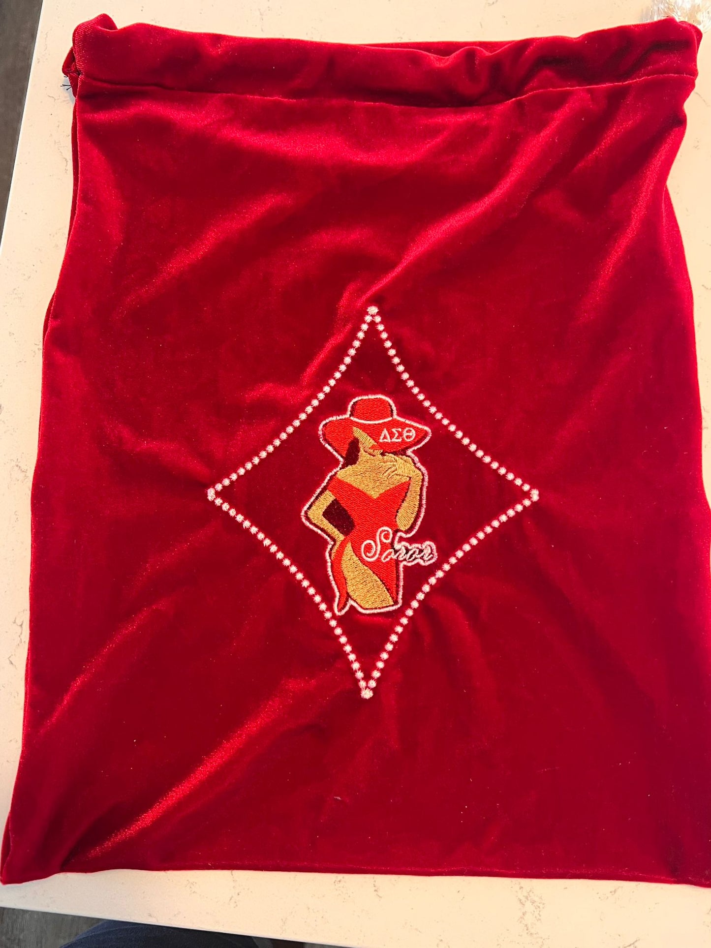 Delta Sigma Theta Shoe Bag (Tan) AS IS