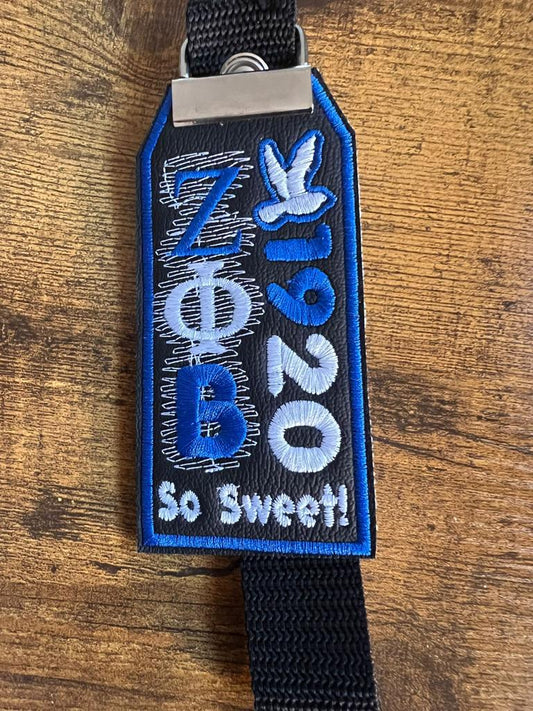 Zeta Phi Beta Bag Tag Strap BUY NOW