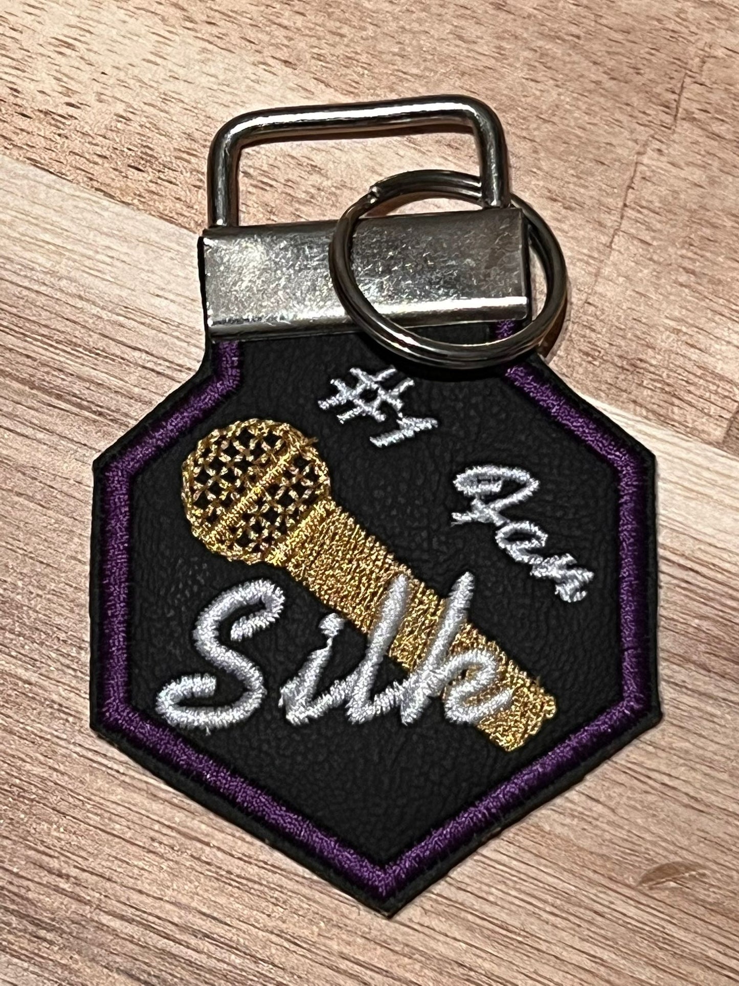 Silk Fans KeyChain (Purple Border)