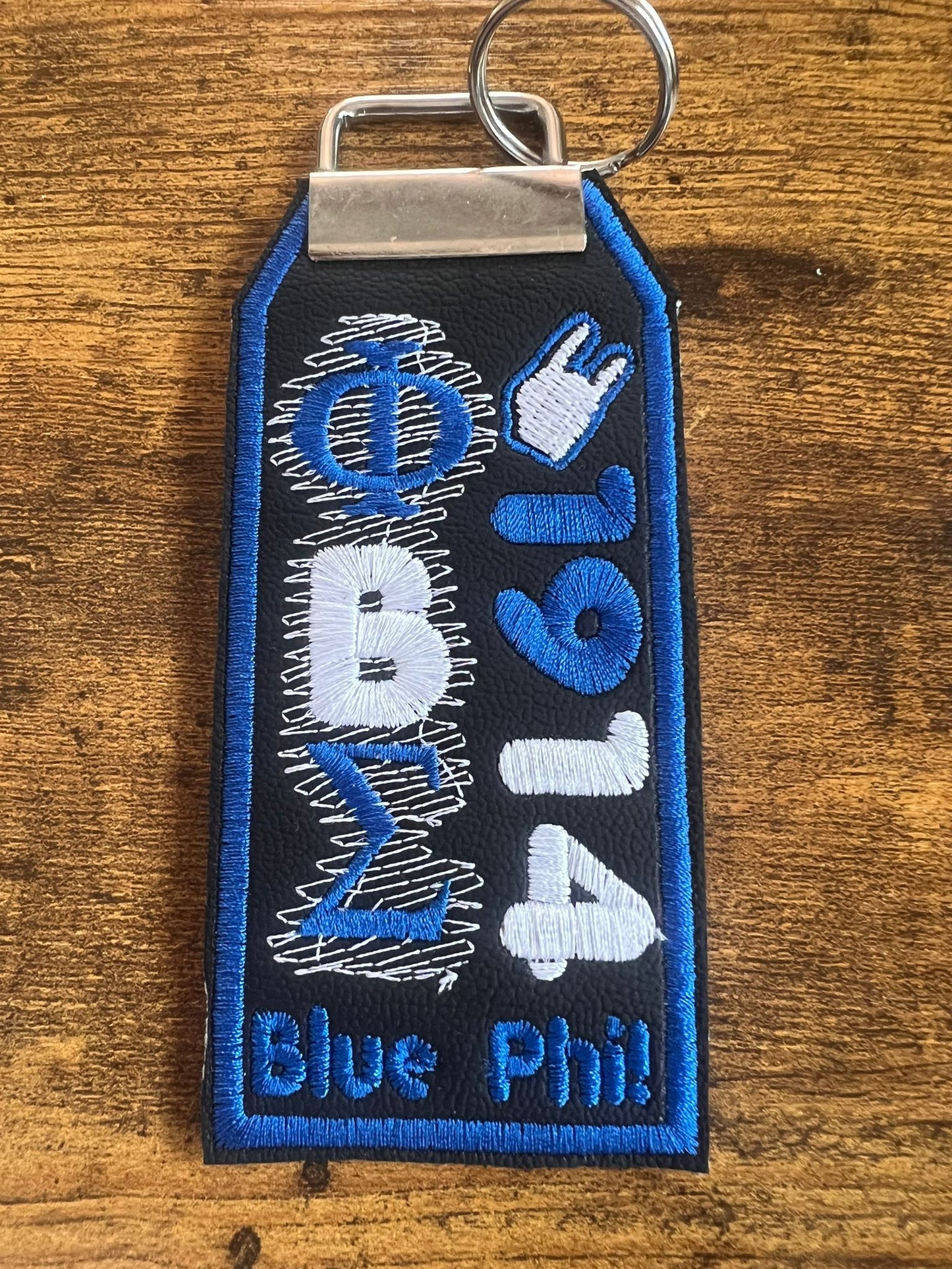 Phi Beta Sigma Bag Tag (Blue Border) (KeyRing) BUY NOW