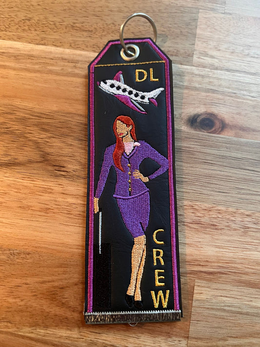 Delta Standing Luggage Avatar Bag Tag KeyRing AS IS