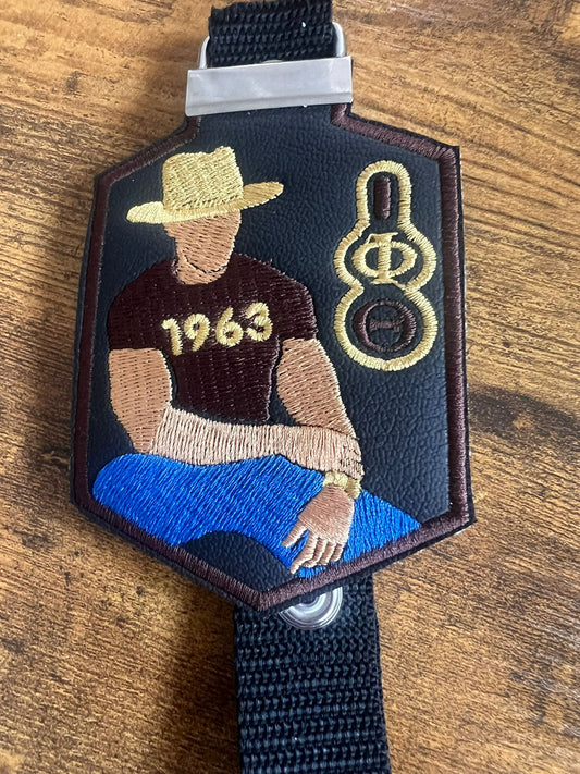 Iota Phi Theta Avatar Bag Tag (Tan) Strap AS IS