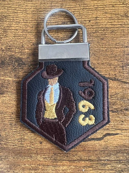 Iota Phi Theta Avatar KeyChain (Tan)/Brown Border